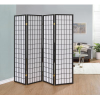 Coaster Furniture 902631 4-panel Folding Screen Dark Grey and White